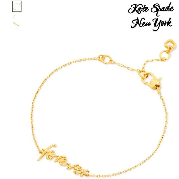KATE SPADE NEW YORK Say Yes Gold-Tone Forever Chain Bracelet - Picture 1 of 8